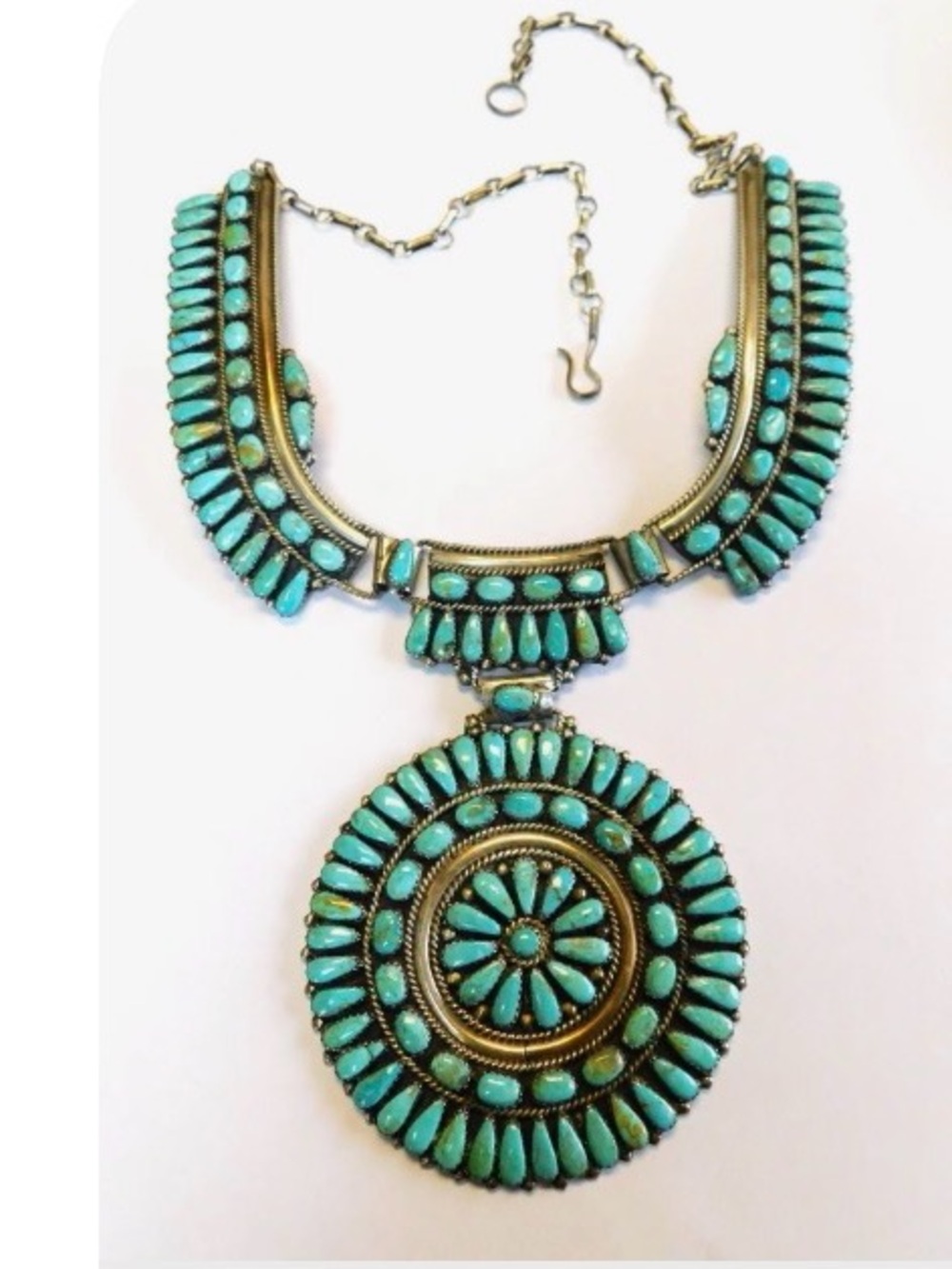 Turquoise Statement Pendant Necklace - Women Jewelry